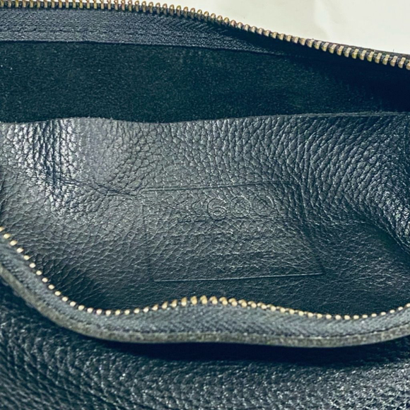 Handmade Black Leather Crossbody Hobo Purse - Picture 11 of 12